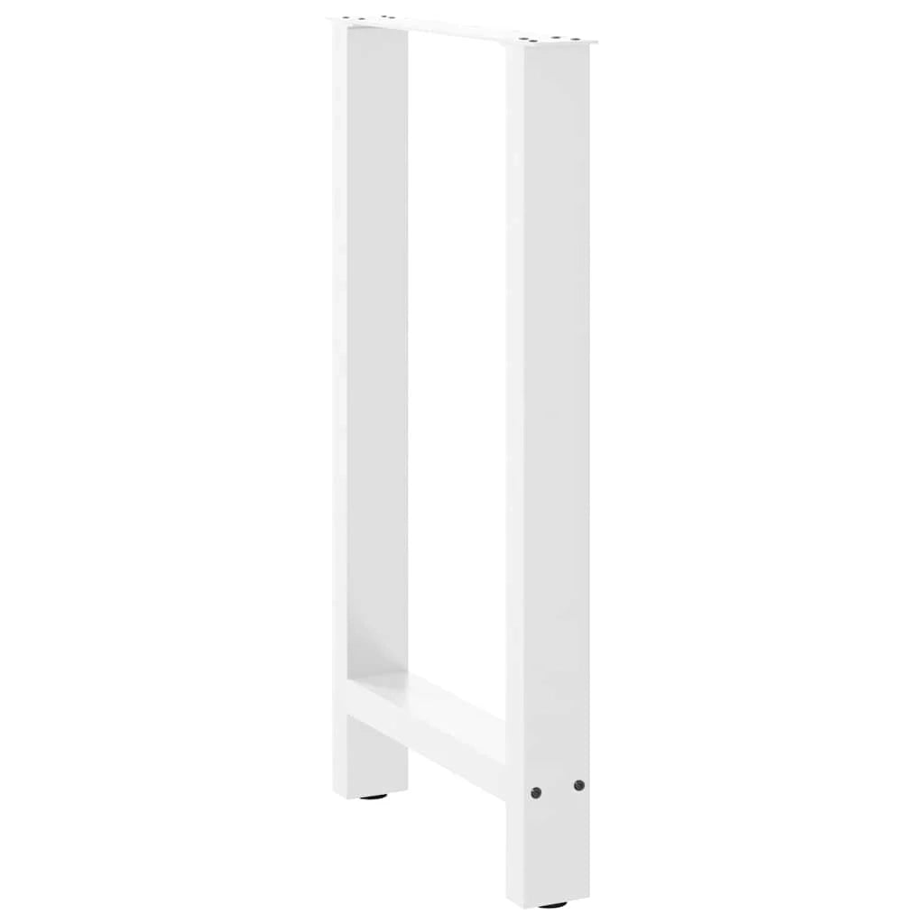 Set di 2 gambe regolabili per tavolo da bar dal design moderno 40 x 90 cm in acciaio bianco 02_0057565