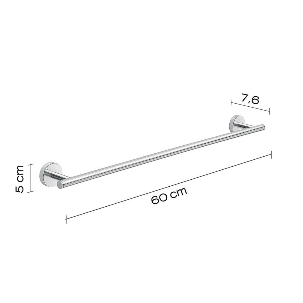 Portasalviette a muro 60 cm Gedy in acciaio cromato | Eros