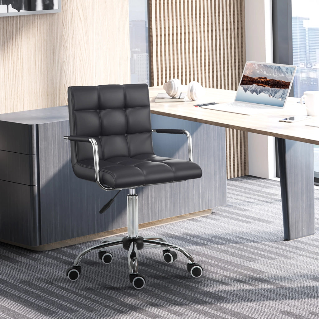 Sedia da ufficio reclinabile ¨C zephmum ¨C tessuto nero 60x60x100 cm