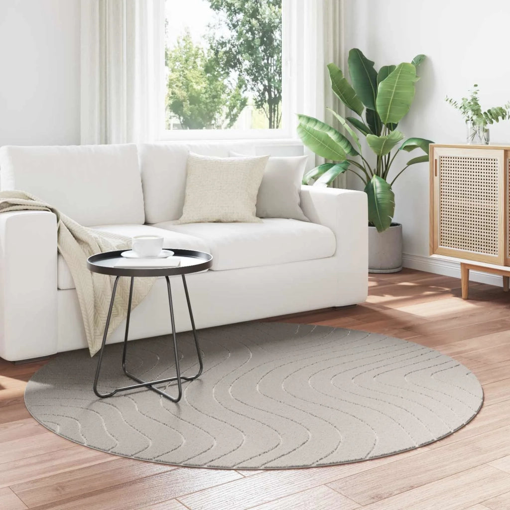 Tappeti per area Rotondo PALMERAS Crema Ø 160 CM Poliestere