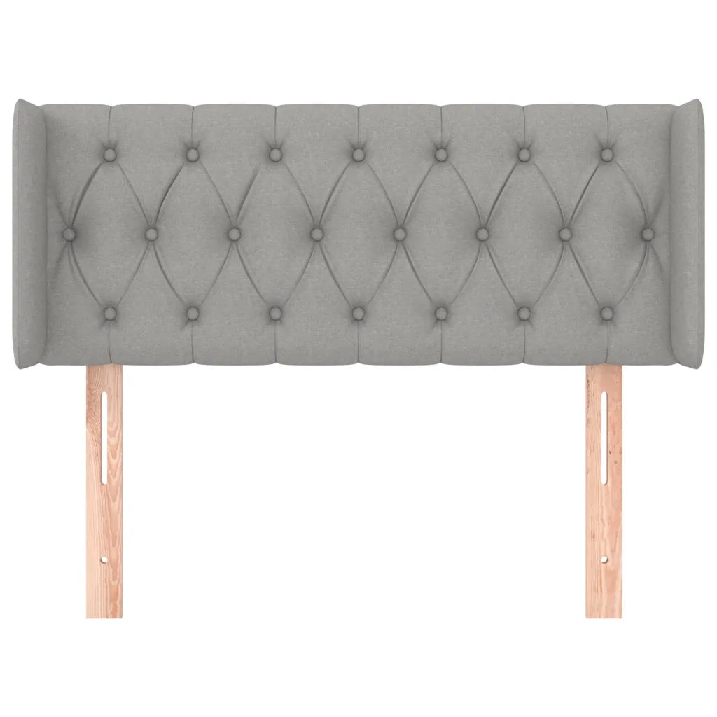 Testiera ad Orecchio-Testata con Orecchie Grigio Chiaro 93x16x78/88 cm in Tessuto 482520