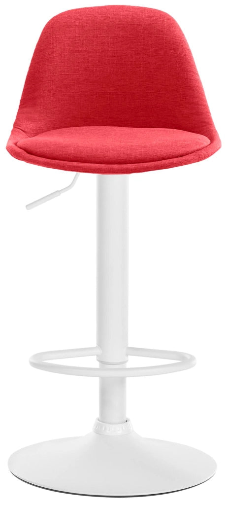 Sgabello di design KIEL in tessuto bianco,rosso