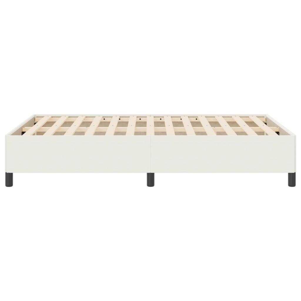Struttura Letto Panna 140x190 cm Tessuto A Coste