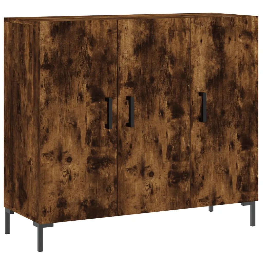 Credenza-Buffet-Armadio da cucina Rovere Fumo 90x34x80 cm in Legno Multistrato 638875