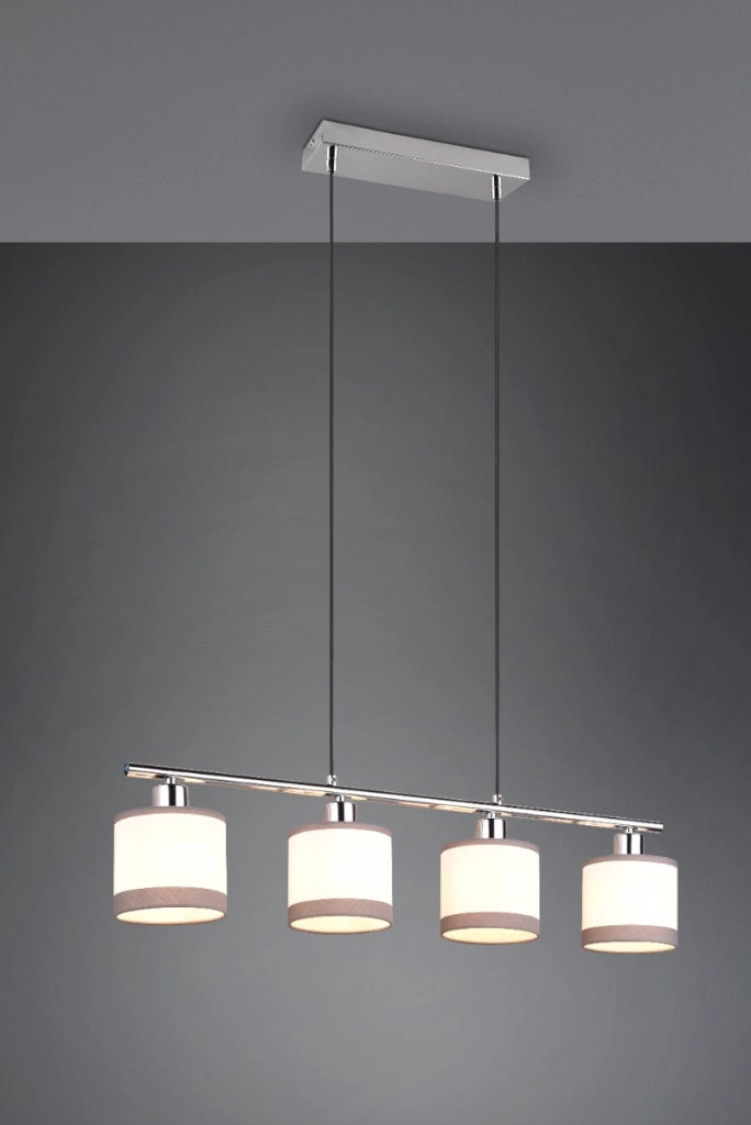 Lampada a sospensione lineare DAVOS cromo 4xE14 75cm