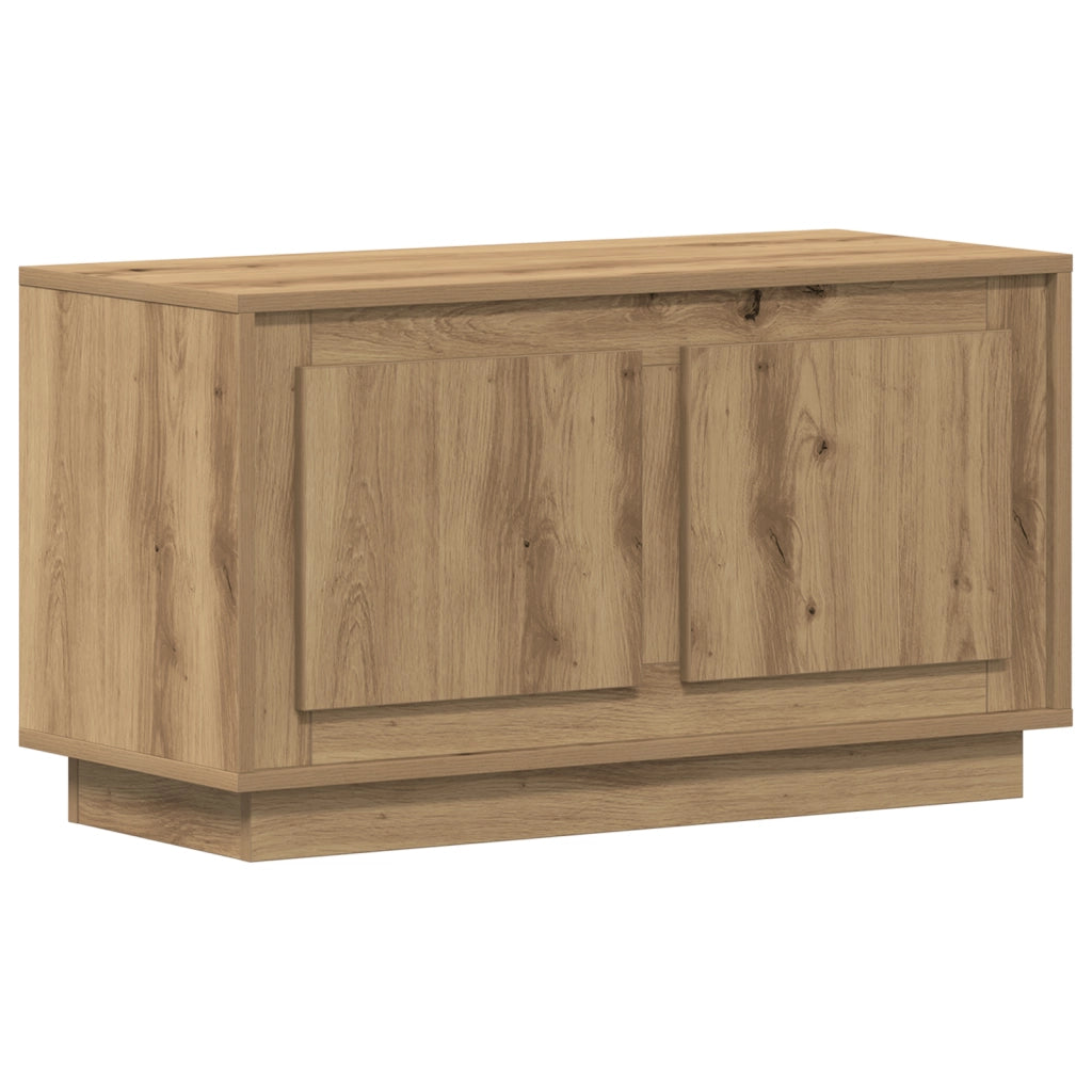 Mobile TV  in Rovere Artigianale 80x35x45 cm in Legno Ingegnerizzato