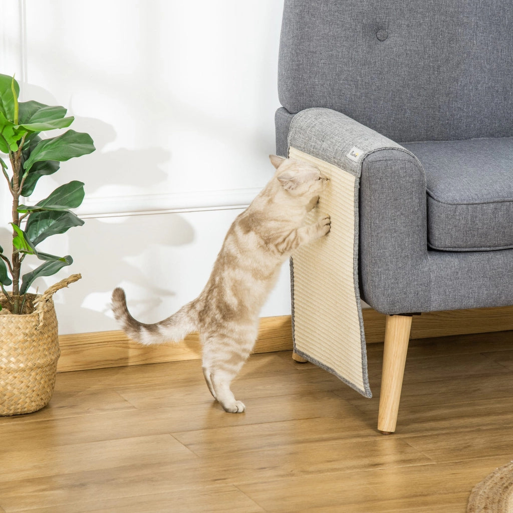 Tiragraffi per Gatti da Divano in Sisal e Poliestere ¨C Zephmum ¨C Grigio 130x45cm