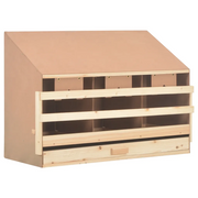 Casetta Cova per Galline 3 Scomparti 93x40x65 cm Legno di Pino 170655
