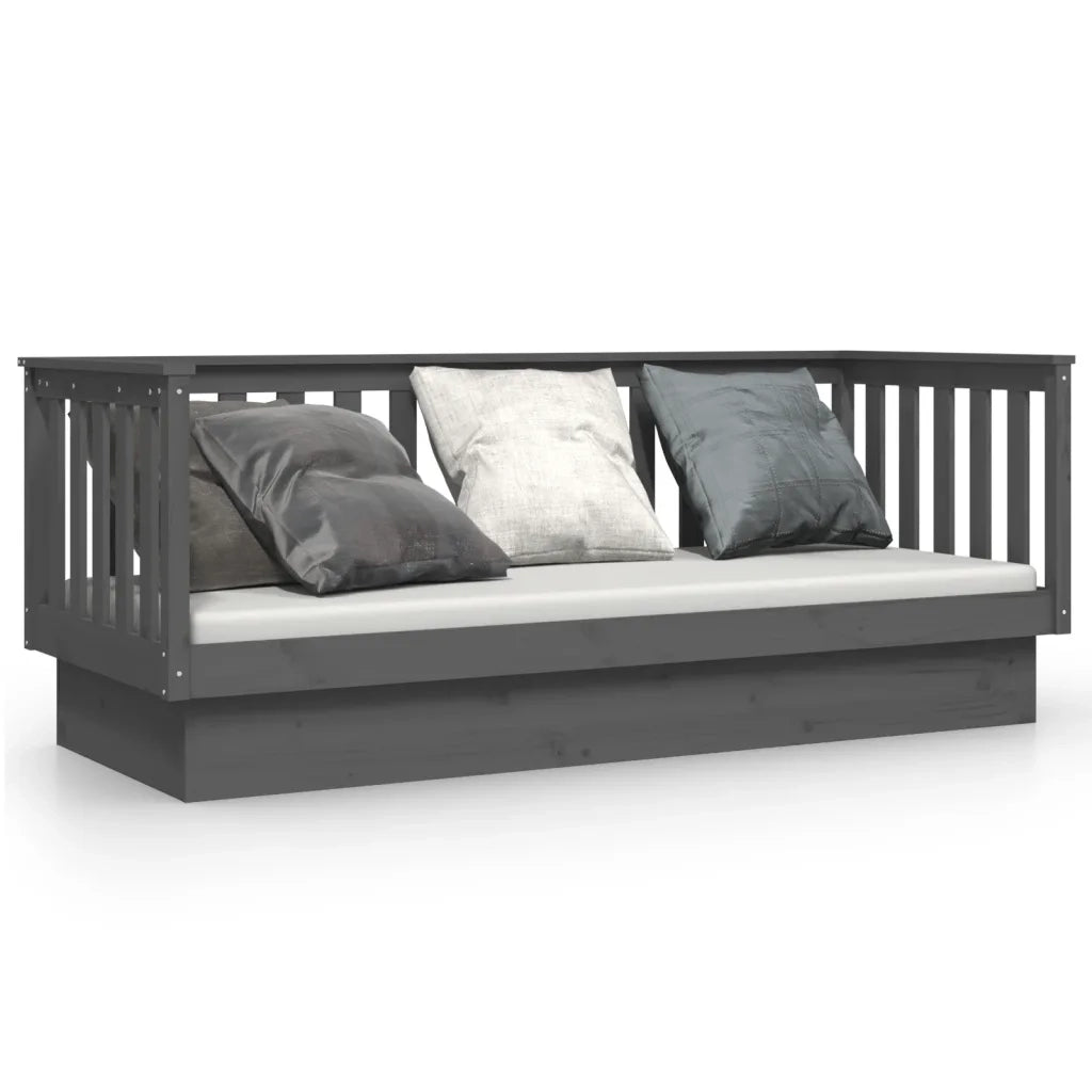 Dormeuse Grigia 75x190 cm in Legno Massello di Pino 821576