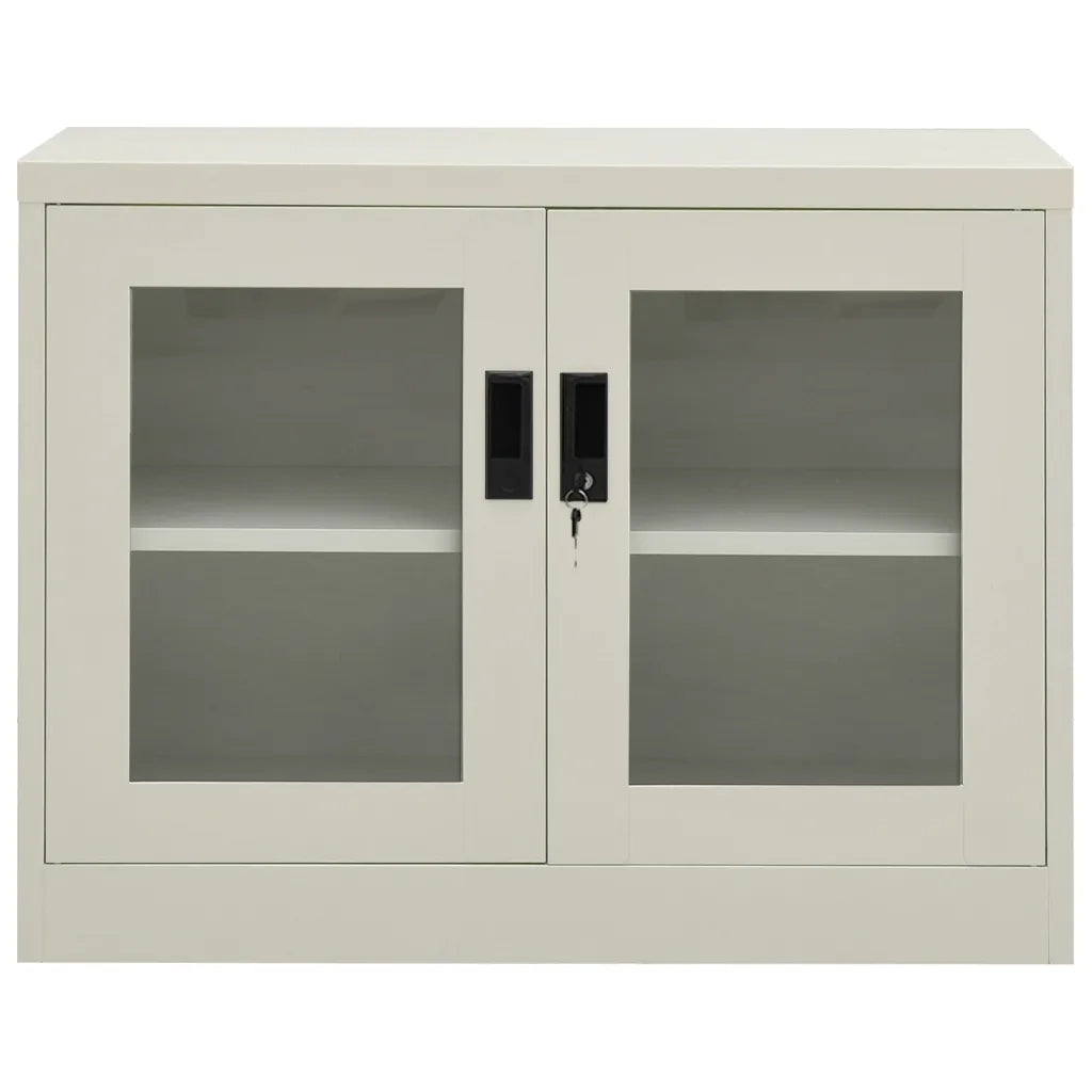 Armadio per Ufficio Grigio Chiaro 90x40x70 cm in Acciaio 335927