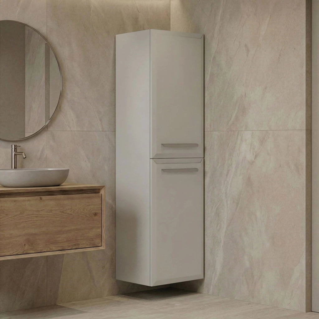 Mobile da bagno "Nuvola 40 v3" - 40 x 32 x 138 cm - Cashmere