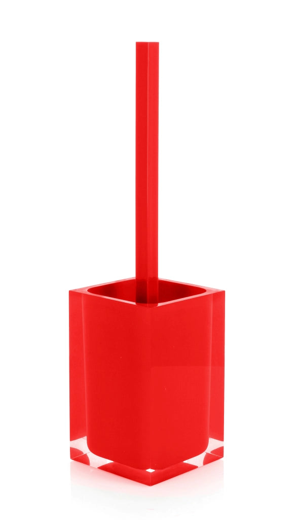 Scopino WC d'appoggio con ciuffo in setole linea Rainbow Gedy RA33 Rosso