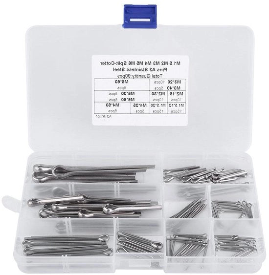 Assortimento di Pennelli a Sfondamento 90 pezzi con Scatola di Conservazione - 11 misure M1.5 M2 M3 M4 M5 M6 - Set di Pennelli a Sfondamento con Scatola