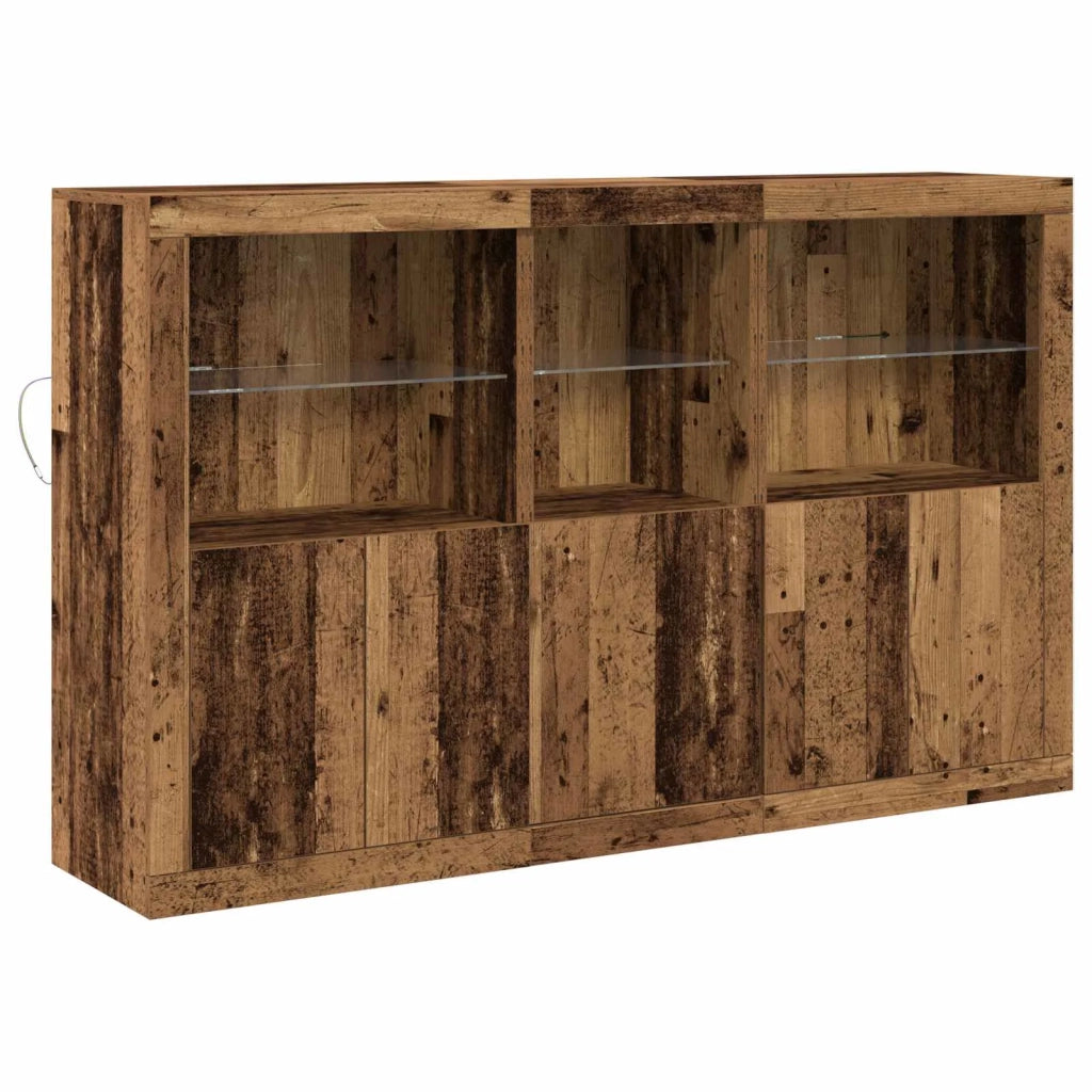 Credenza | Madia LED Legno vecchio 162 x 37 x 100 cm Legno multistrato