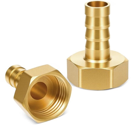 Connettori a sfida per tubi 1/2 pollici - 2 pezzi - Diametro interno 10 mm - Disegno compatto - Materiale di alta qualità - Connettori a sfida per tubi
