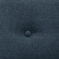 Divano 2 Posti con Rivestimento in Tessuto e 2 Cuscini, 135x74x82cm Blu Scuro