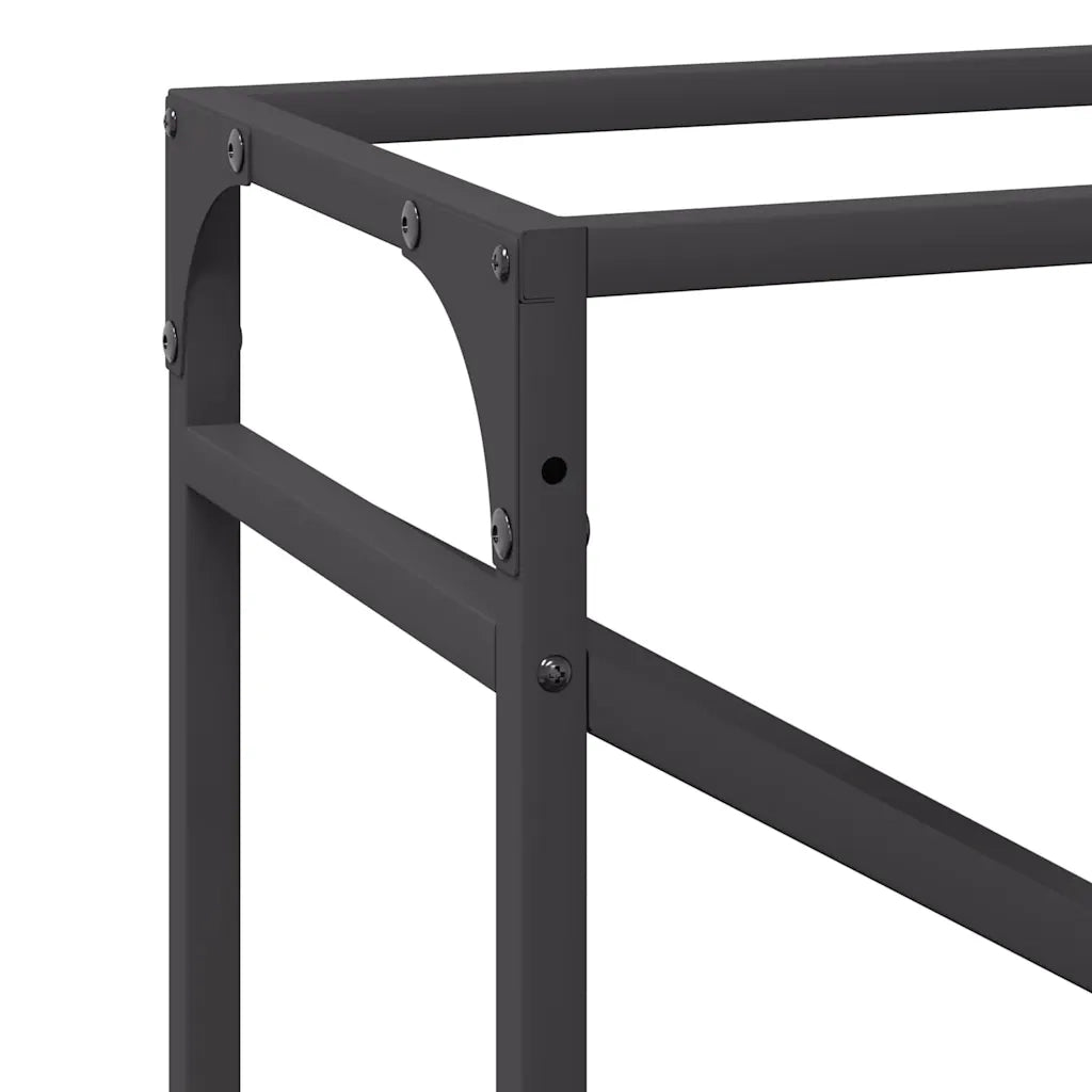 Rastrelliera per Legna da Ardere Nera 60x25x100 cm 864327
