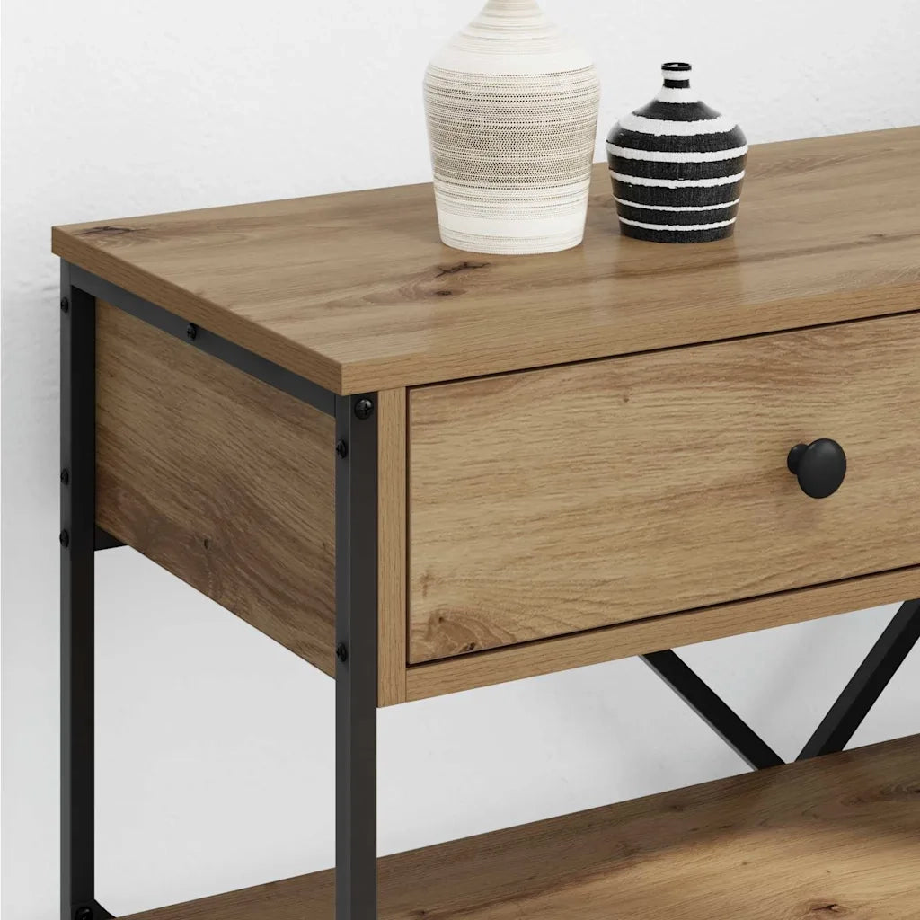 Tavolo consolle con cassetto Marrone 100 x 34,5 x 75 cm legno 871305
