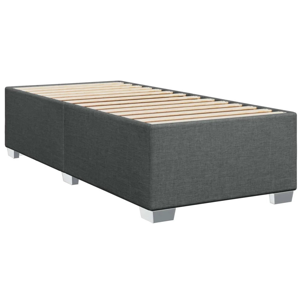 Letto con Box Spring, Materasso e LED Grigio Scuro 90 x 190 cm 3454969