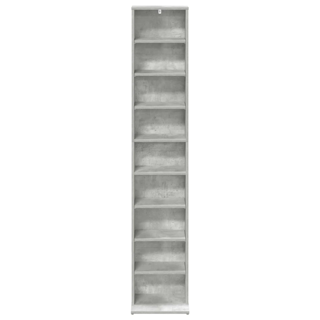 Mobile per CD Grigio Cemento 33 x 23,5 x 175 cm 8012648