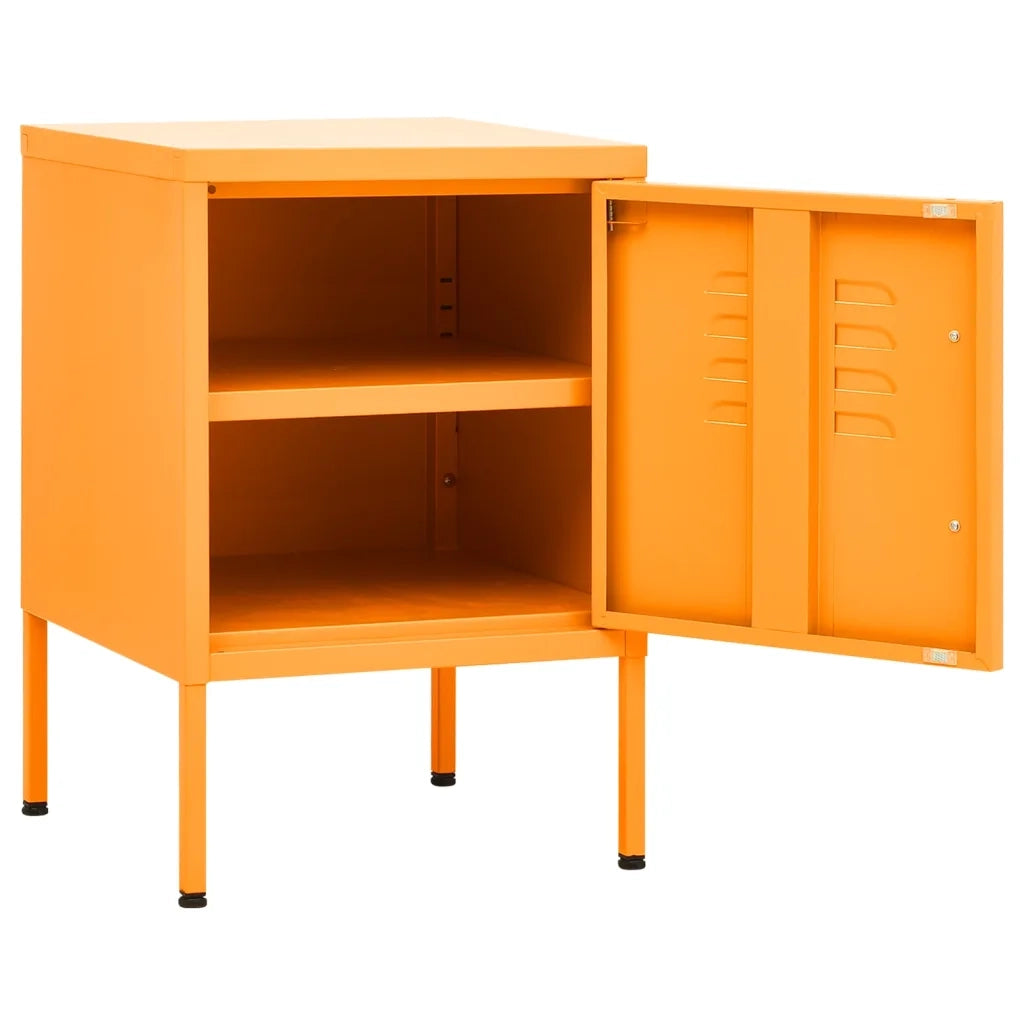 Comodino Giallo Senape 35x35x51 cm in Acciaio cod mxl 57325