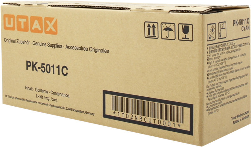 ORIGINAL Utax toner ciano PK-5011C 1T02NRCUT0 ~5000 Seiten