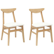 Sedie da pranzo 2 pz | Sedie da cucina Naturale 42 x 47.5 x 81 cm