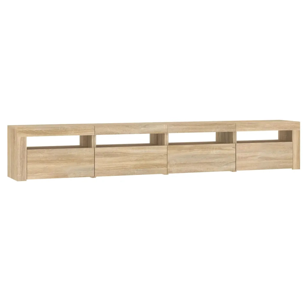 Mobile Porta TV con Luci LED Rovere Sonoma 240x35x40 cm cod mxl 12745
