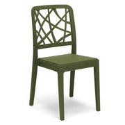 Sedia in polipropilene PENELOPE, impilabile, resistente ai raggi UV, design moderno, ideale per sala da pranzo, cucina, sala d’attesa, bar, ristoranti o giardino, colore Verde Oliva