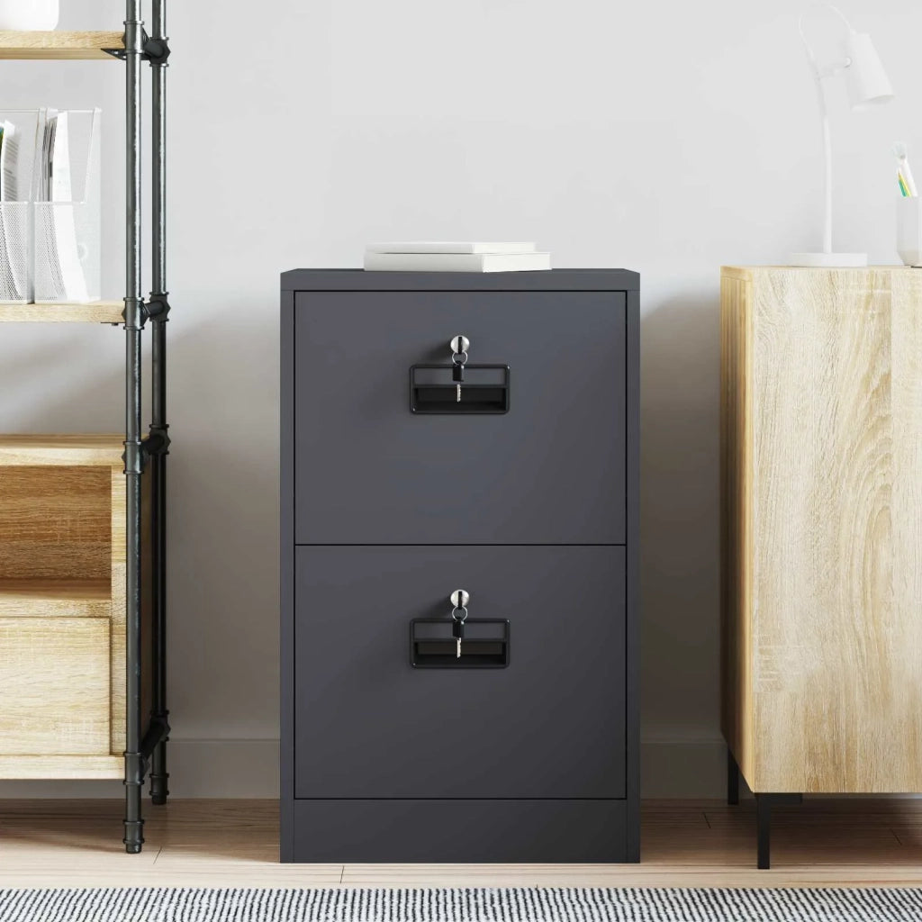 Armadio per File con cassetto Antracite 45,5 x 42 x 74,5 cm CFW7435778