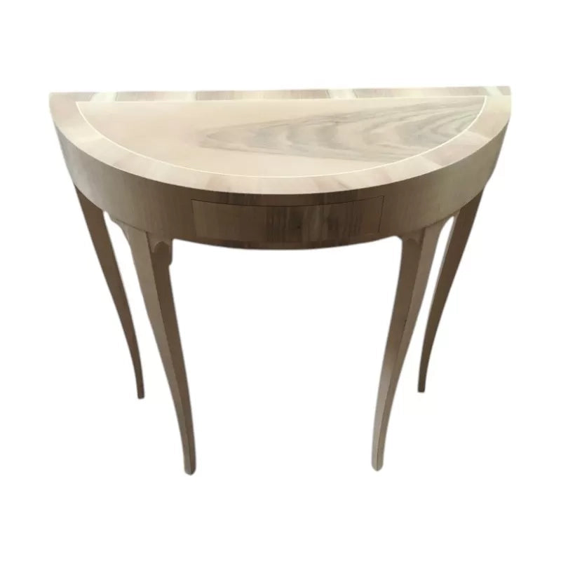 Consolle in legno classica a mezzaluna 1 cassetto grezzo l.81 p.34 h.80 (3110) - Mobili 2G