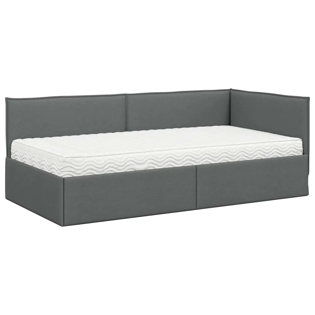 Struttura Letto Angolare con Materasso 2 pcs Grigio Velluto 3394022