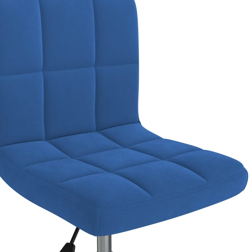 Sedia Girevole da Ufficio Blu in Velluto cod mxl 28148