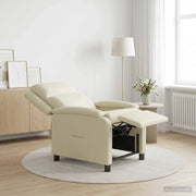 Divano Sedia-Poltrona reclinabile Crema Similpelle 186288
