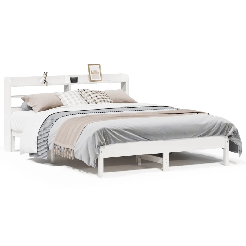 vidaXL Letto senza Materasso Bianco 140x190 cm Legno Massello di Pino