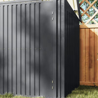 Copribidoni per 3 Cassonetti da 240L 233x105x118,5-133 cm con 2 Porte e Coperchio Grigio Scuro