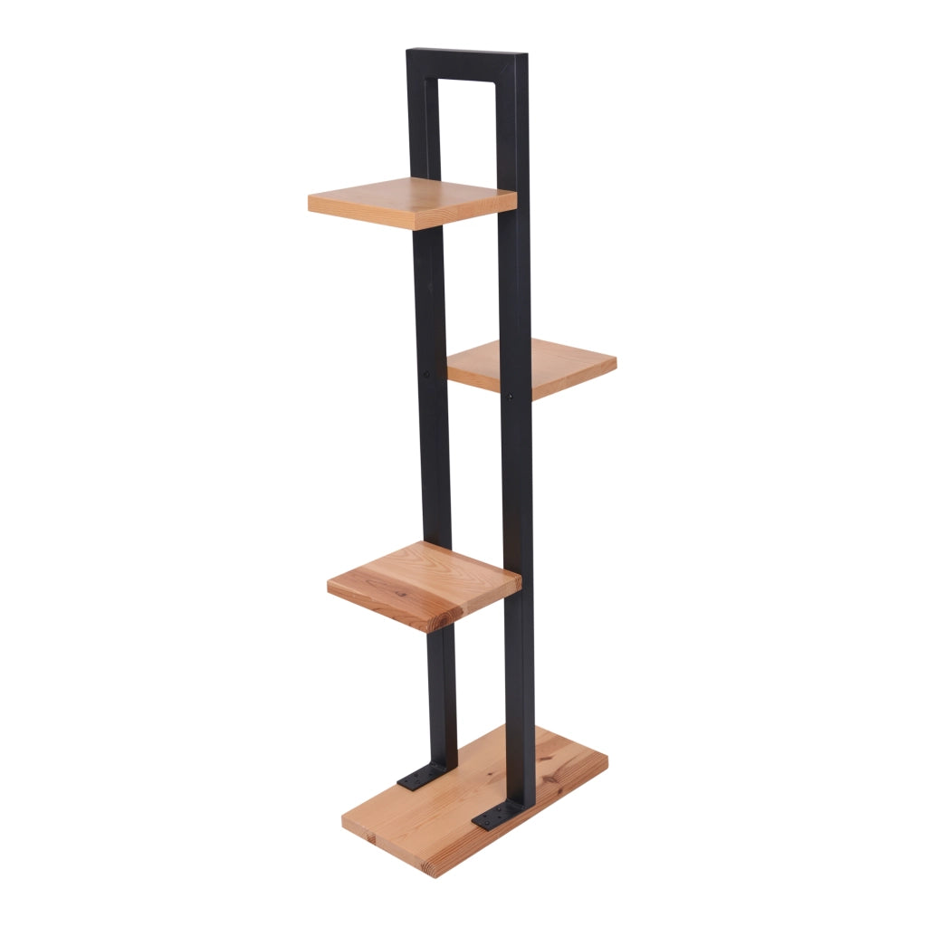 Scaffale Portapiante 'Lemvig' Espositore per Piante con Piani in Legno di Pino Naturale [en.casa]