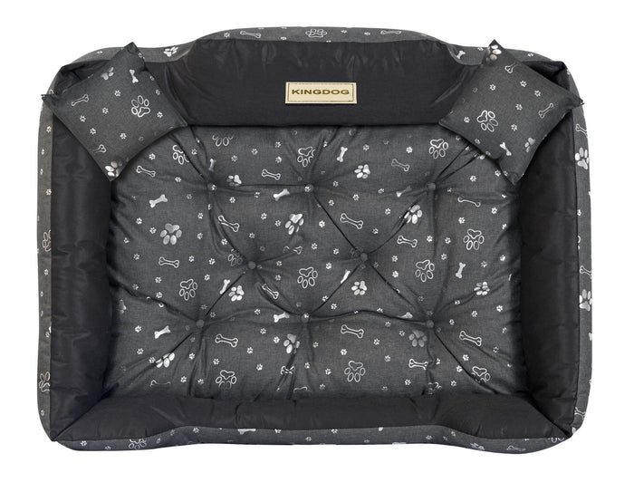 AIO FACTORY 100x75 cm KINGDOG Cuccia per cani impermeabile personalizzabile Silver Bones