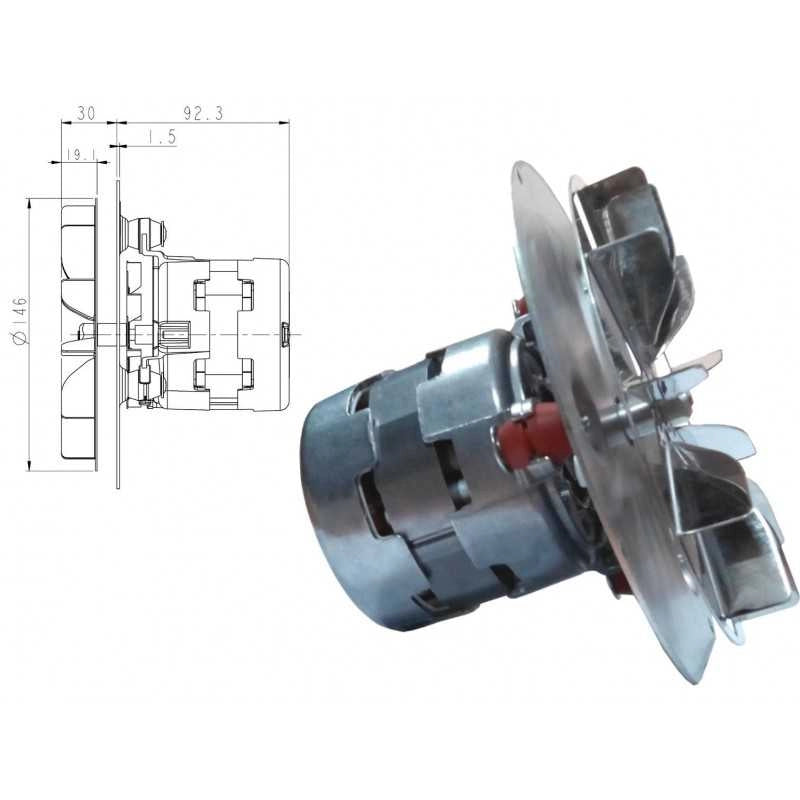 ESTRATTORE ASPIRATORE FUMI STUFA A PELLET PALAZZETTI NATALINI PL20CE0120 - UNIVERSALE