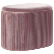 Pouf in velluto rosa glamour portaoggetti poggiapiedi soggiorno camera da letto