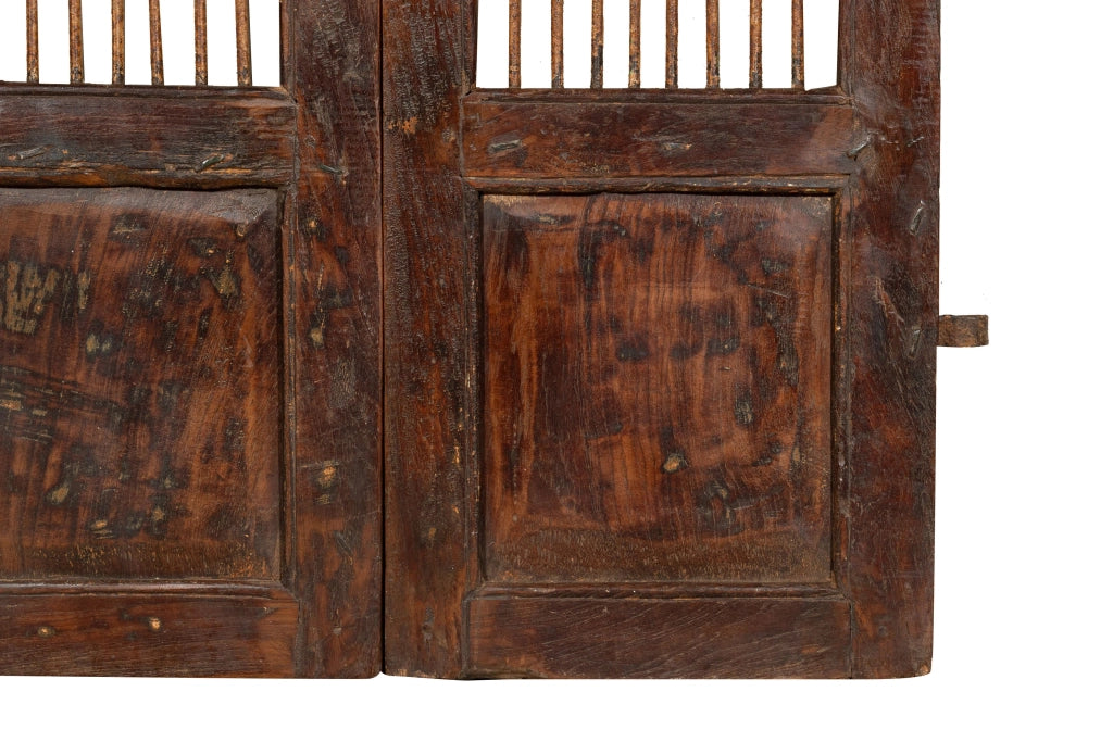 Biscottini Porta portone in legno massello e ferro da interno o da esterno vecchia e antica medievale