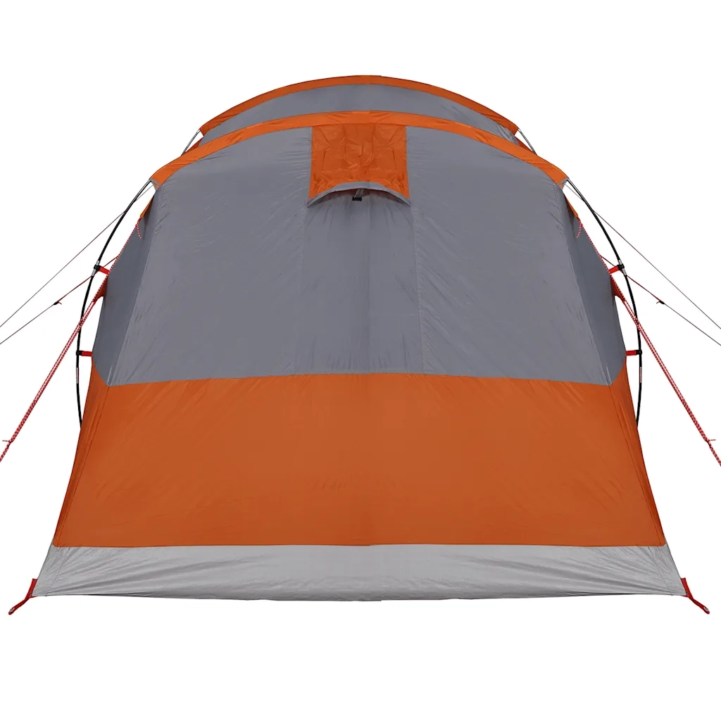 Tenda da Campeggio a Tunnel per 3 Persone Grigio e Arancione 94624