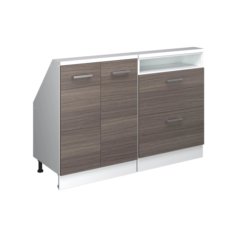 Set di mobili sottotetto Rion Grigio nobile/Bianco Set di 2 Vicco