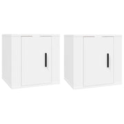 Mobili Porta TV a Parete 2 pz-Credenza TV-Console TV Bianco 40x34,5x40 cm