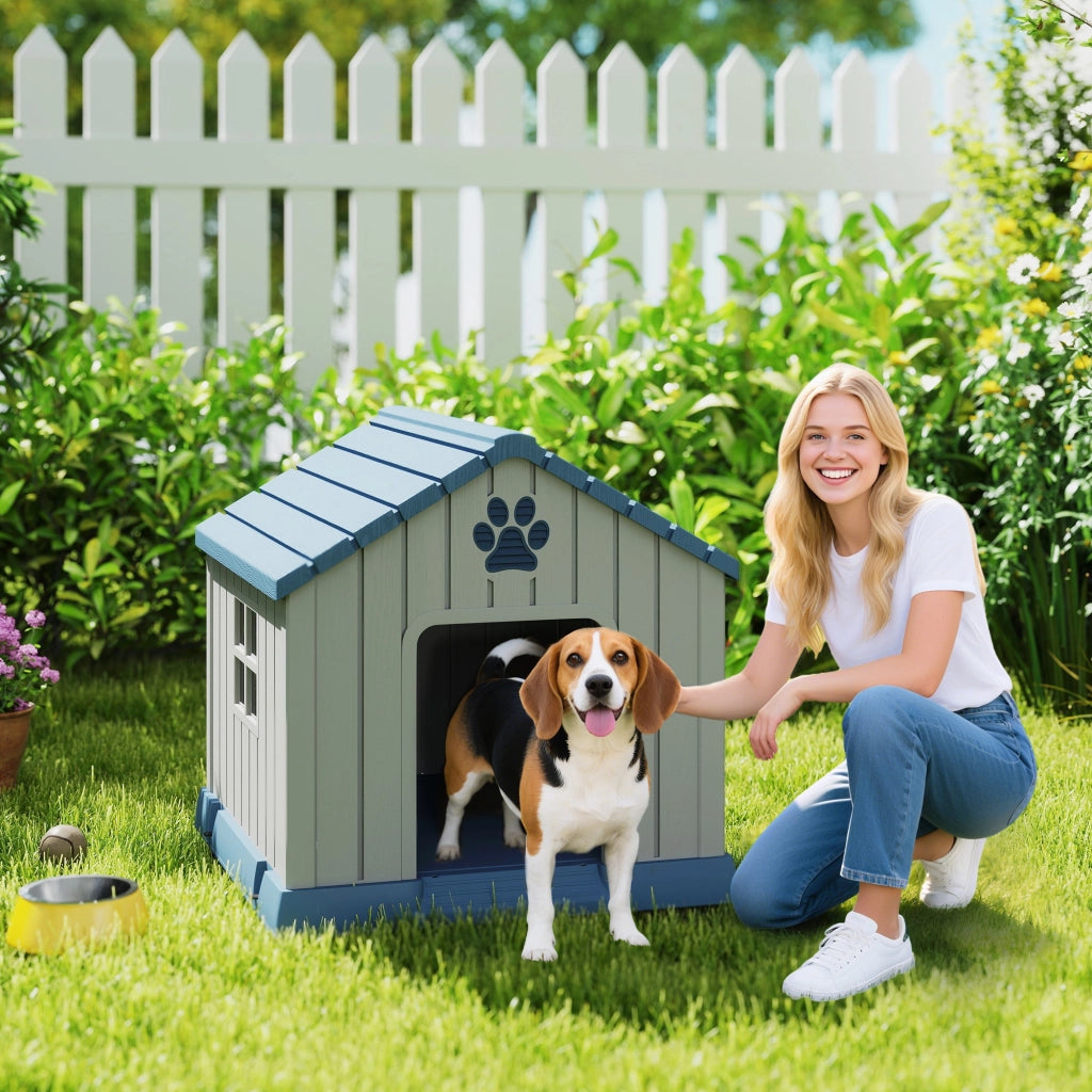 Casetta per Cani Esterno ¨C zephmum ¨C 85x79x82 cm Blu