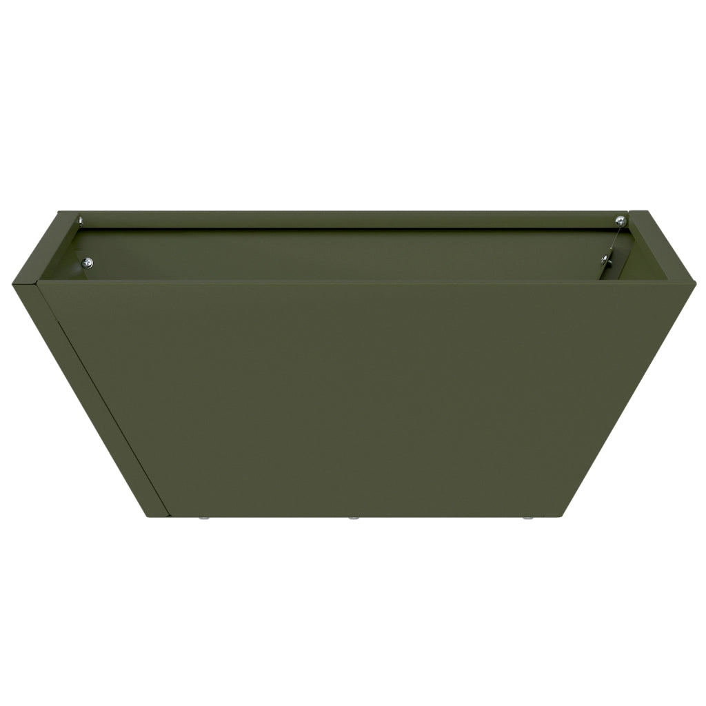 Fioriera in Metallo Verde Oliva Metallo 40 x 40 x 15 cm