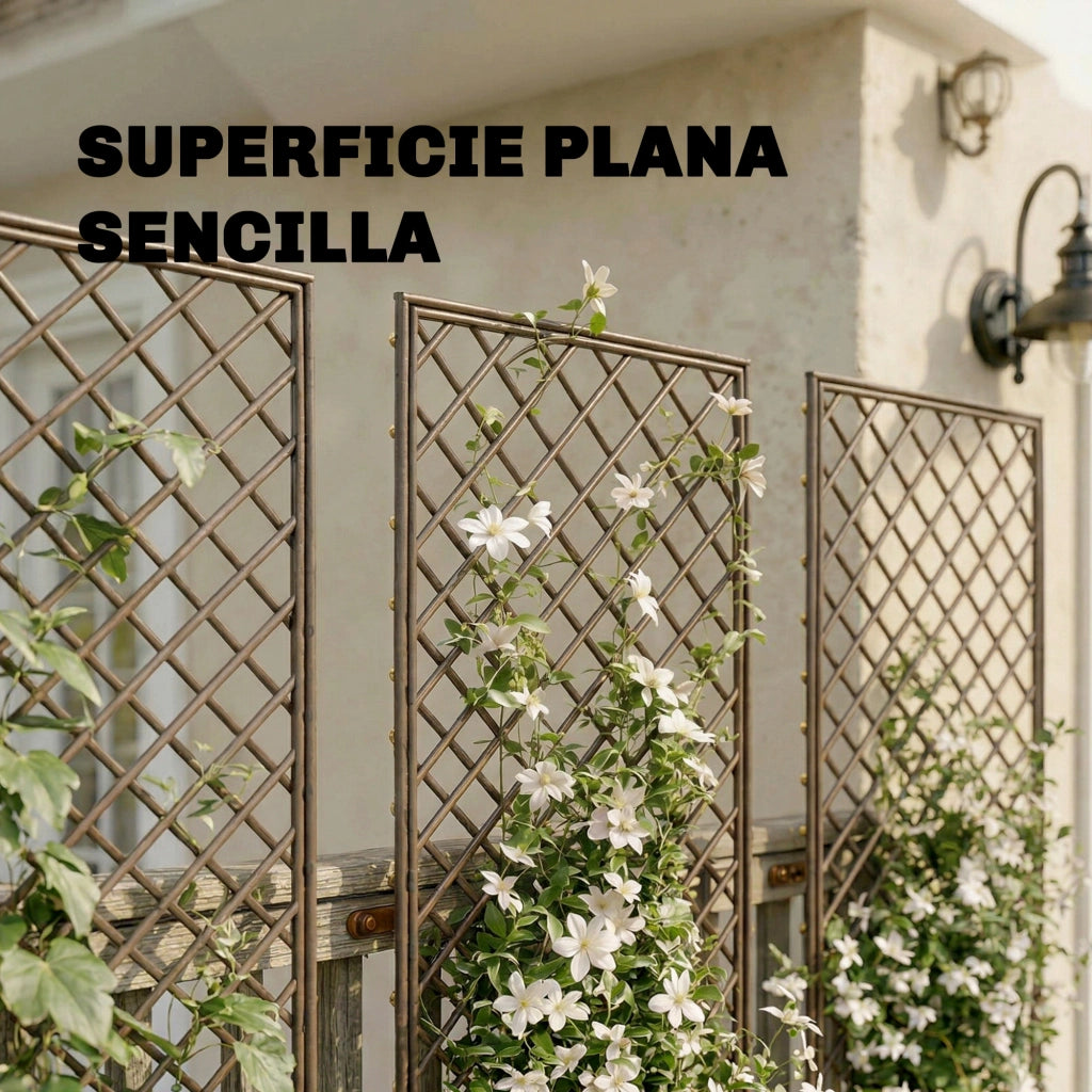 Set 3 Griglie Giardino Rattan Sostegno Piante Rampicanti ¨C Zephmum ¨C 43x112 cm Naturale