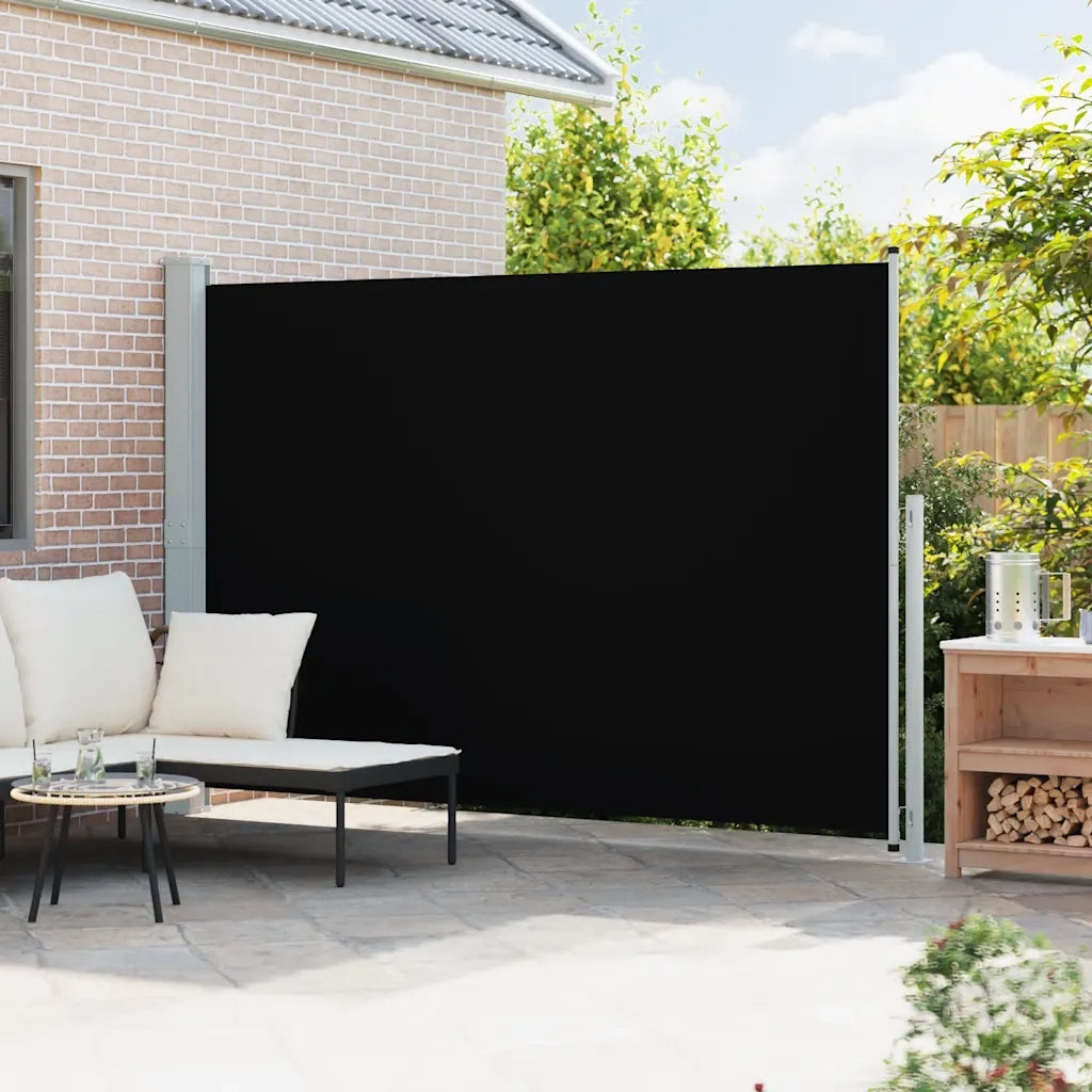 Tenda Laterale Retrattile per Patio 200x314 cm Nero 313411