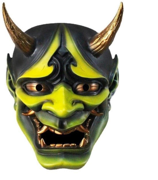 Maschera Samurai - Halloween - Maschera per il Volto - Copertura per il Viso - Hars - Horror - Accessori di Scena - Comodo e Duraturo