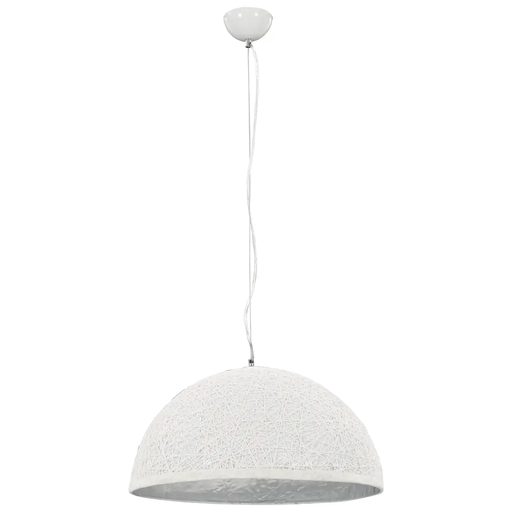 Lampadario da Soffitto Bianco e Argento Ã˜50 cm E27 cod mxl 58503